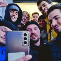 Schnappschuss - Fundraiser machen ein Selfie